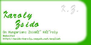 karoly zsido business card